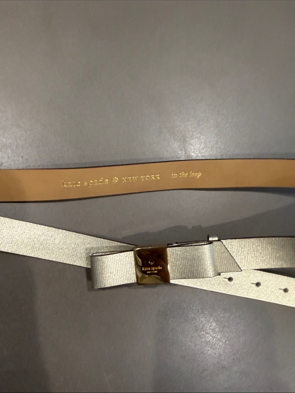 kate spade Gold Bow Leather Belt